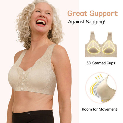 Button Front Comfy Wireless Bras(2 Packs) - image 3