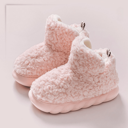 Plus Size Thick Sole Warm Slippers - Pink - EU40-41(US7-7.5) - image 3