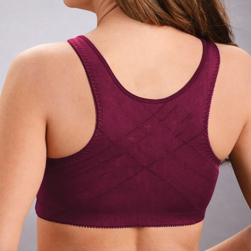 Plus Size Back Support Lace Wireless Bra