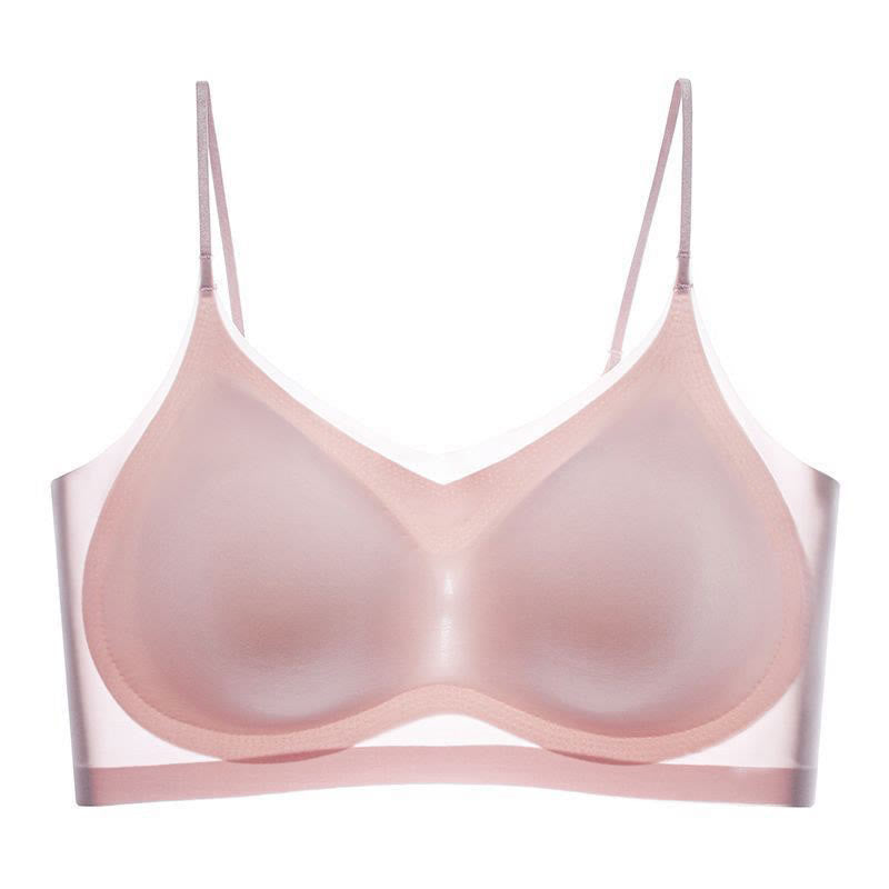 Ice Silk Comfort Wireless Bra(2 Packs) - Pink - 4XL - image 10