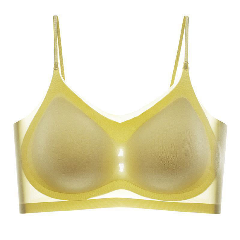 Ice Silk Comfort Wireless Bra(2 Packs) - Yellow - 4XL - image 11
