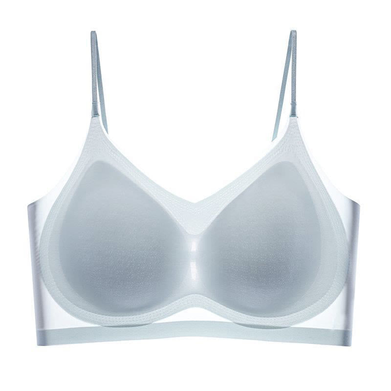 Ice Silk Comfort Wireless Bra(2 Packs) - Lake Blue - 4XL - image 12