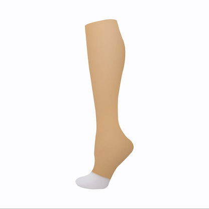 Classic Color Open Toe Compression Socks(5 Pairs) - Nude - S/M - image 9