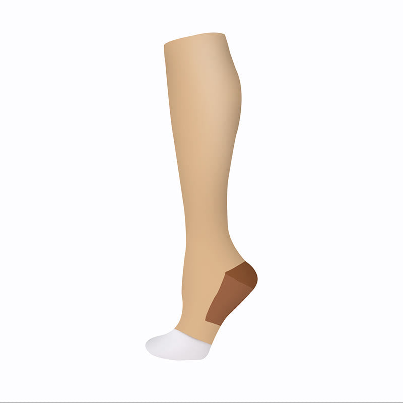 Classic Color Open Toe Compression Socks(5 Pairs)