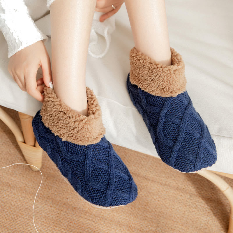 Plus Size Non Slip Fuzzy Slipper Socks - image 7