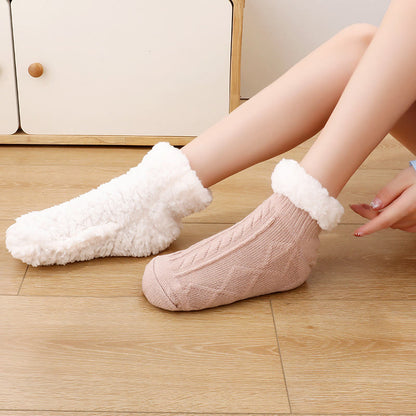 Plus Size Thick Fuzzy Indoor Slipper Socks