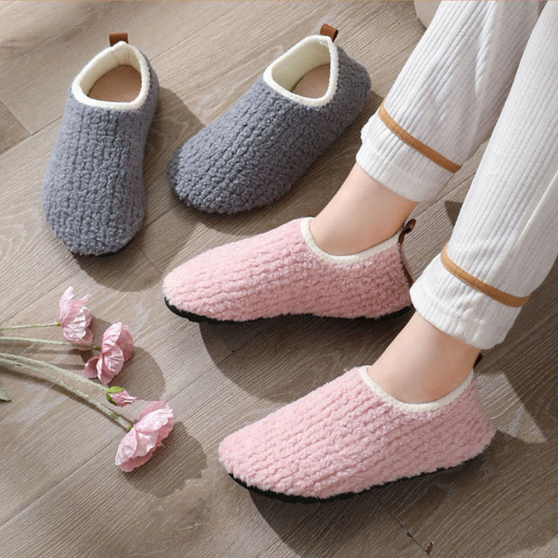 Plus Size Fuzzy Curly Fur Slippers - image 0