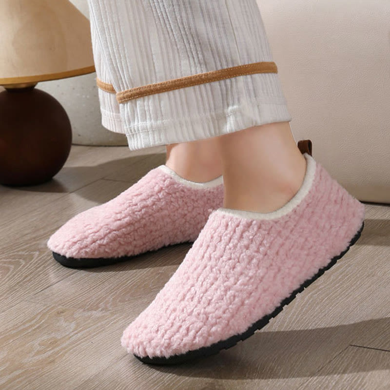 Plus Size Fuzzy Curly Fur Slippers - image 2