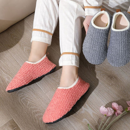 Plus Size Fuzzy Curly Fur Slippers - image 1
