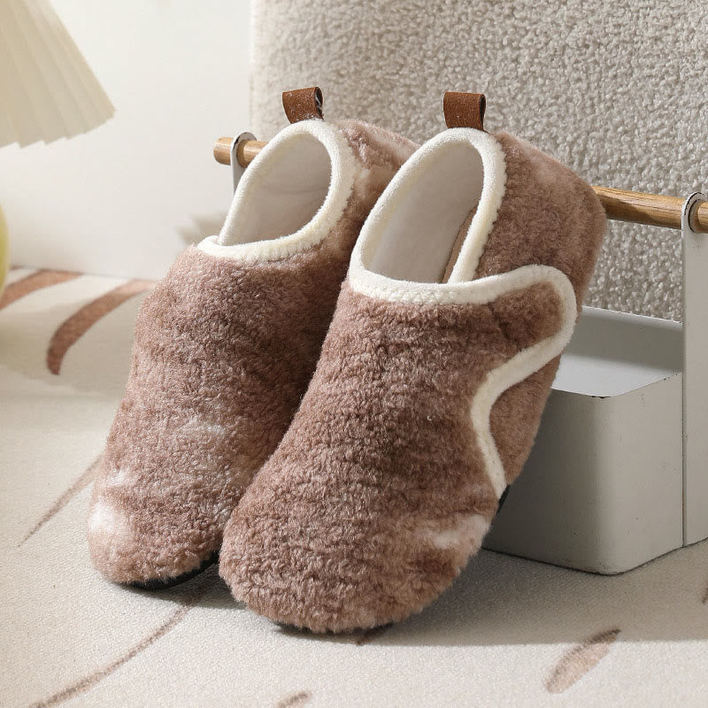 Plus Size Rip Tape Slippers - Brown - EU43-44(US9-10) - image 13