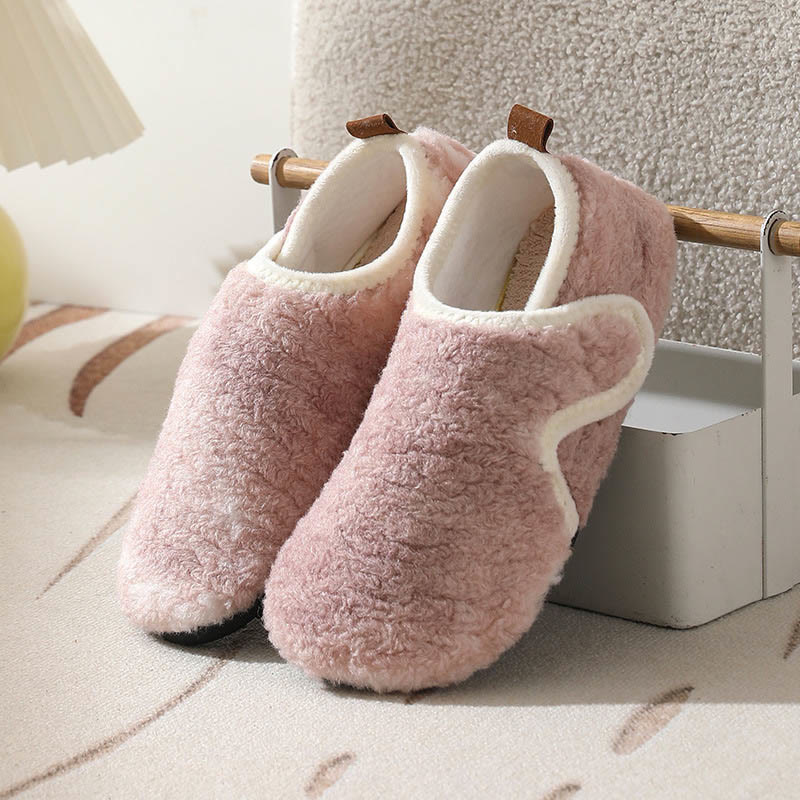 Plus Size Rip Tape Slippers - Pink - EU43-44(US9-10) - image 9