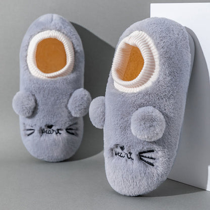 Plus Size Cartoon Cat Slippers - Grey - EU43-44(US9-10) - image 11