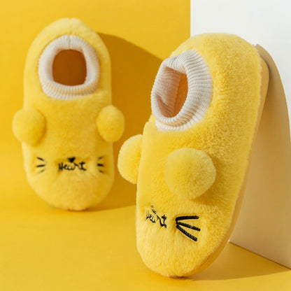 Plus Size Cartoon Cat Slippers - Yellow - EU43-44(US9-10) - image 13