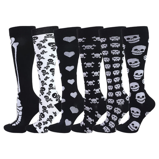 Skull Bones Compression Socks(6 Pairs)