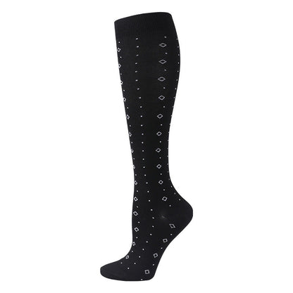 Wave Grid Compression Socks(3 Pairs) - Polka Dot - S/M - image 4