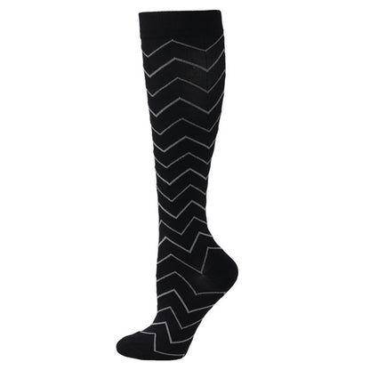 Wave Grid Compression Socks(3 Pairs) - Wave - S/M - image 5