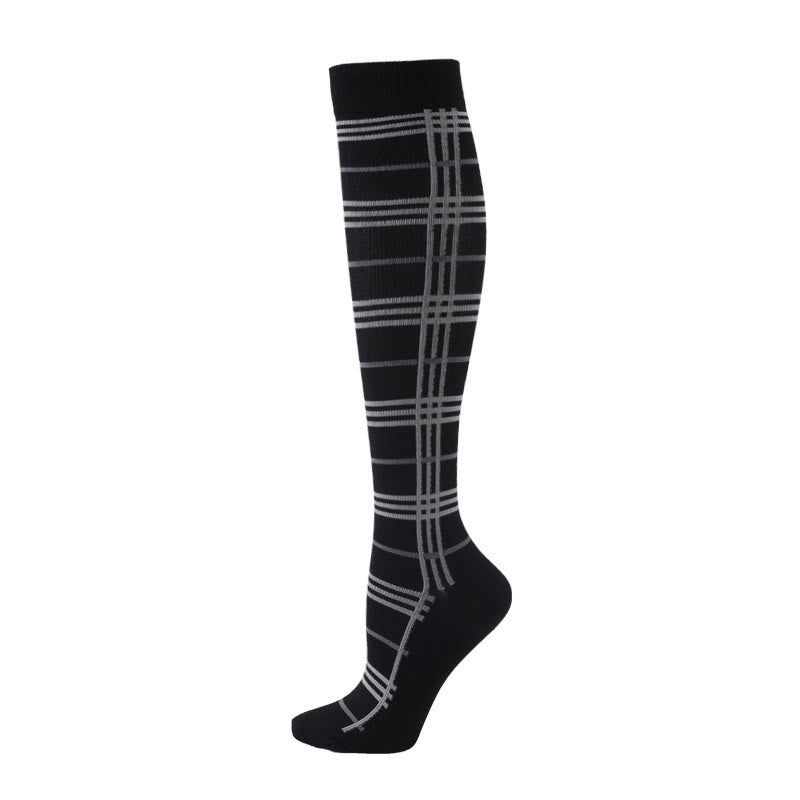 Wave Grid Compression Socks(3 Pairs)