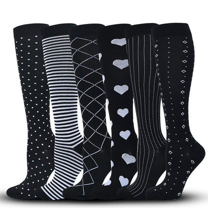 Lines Love Stripes Compression Socks(6 Pairs) - Multicolor - S/M - image 0