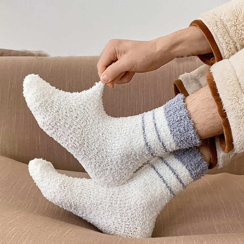 Plus Size Coral Fleece Quarter Socks(6 Pairs) - image 6