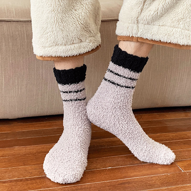 Plus Size Coral Fleece Quarter Socks(6 Pairs) - image 4