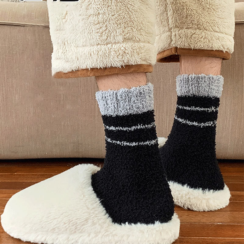 Plus Size Coral Fleece Quarter Socks(6 Pairs) - image 8