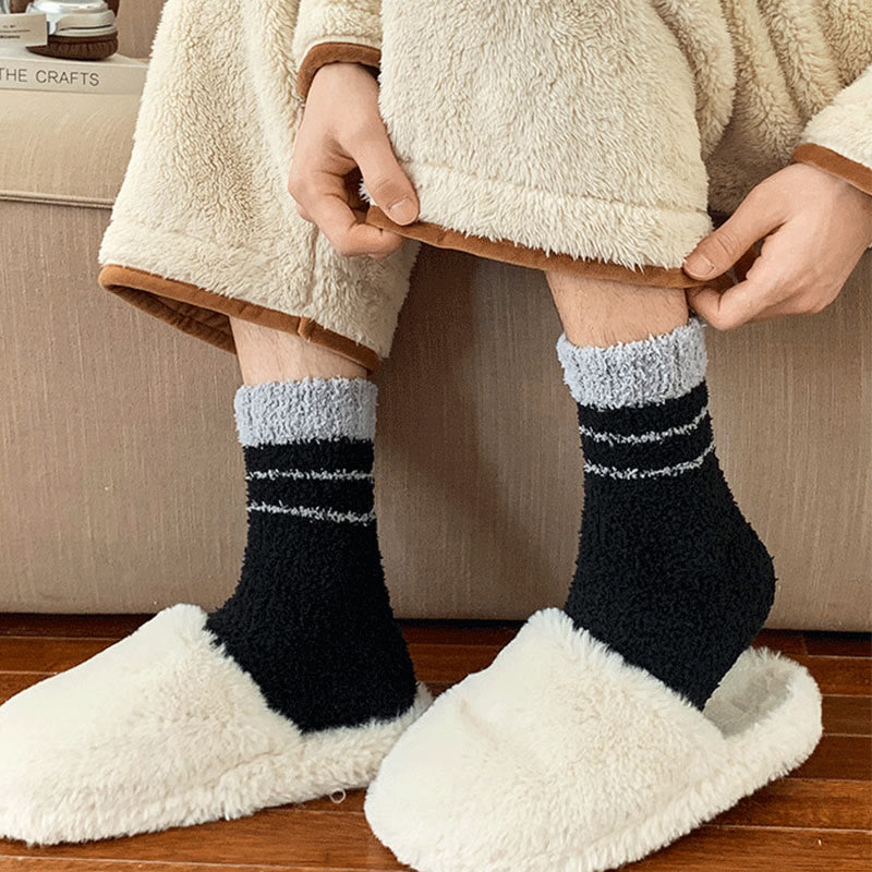 Plus Size Coral Fleece Quarter Socks(6 Pairs) - image 7