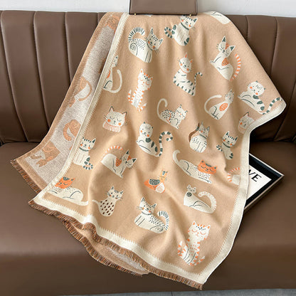 Soft Large Cat Scarf - Khaki - One Size - image 9