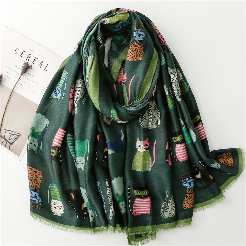 Cut Cat Warm Scarf