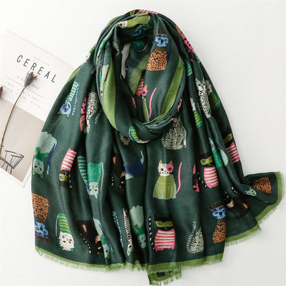 Cut Cat Warm Scarf
