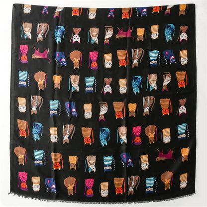 Cut Cat Warm Scarf