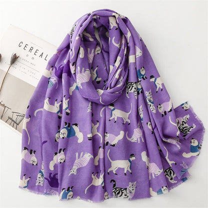 Warm Stole Blanket Scarf - Purple - One Size - image 2