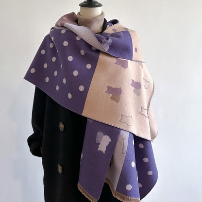 Polka Dots Soft Blanket Scarf