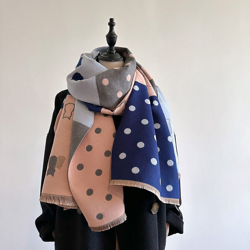 Polka Dots Soft Blanket Scarf