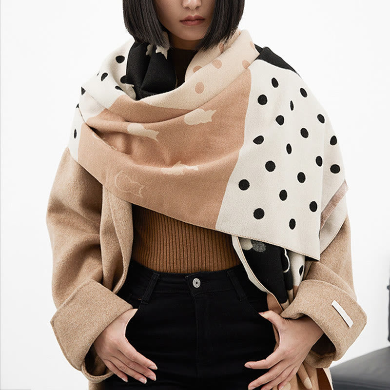 Polka Dots Soft Blanket Scarf