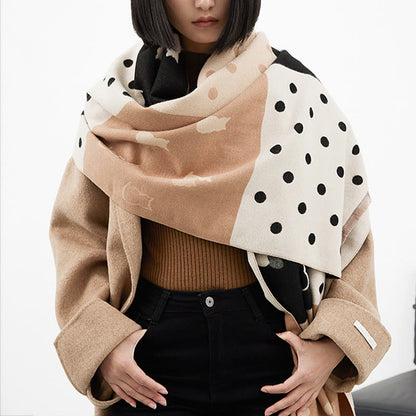 Polka Dots Soft Blanket Scarf