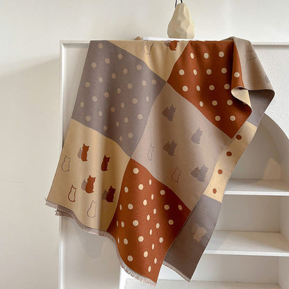 Polka Dots Soft Blanket Scarf