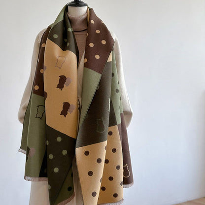 Polka Dots Soft Blanket Scarf