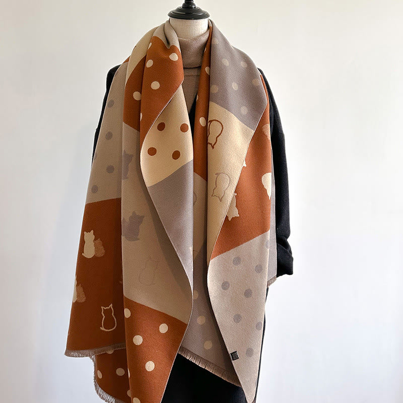 Polka Dots Soft Blanket Scarf