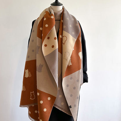Polka Dots Soft Blanket Scarf
