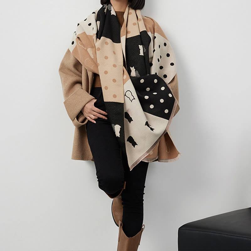 Polka Dots Soft Blanket Scarf - image 1