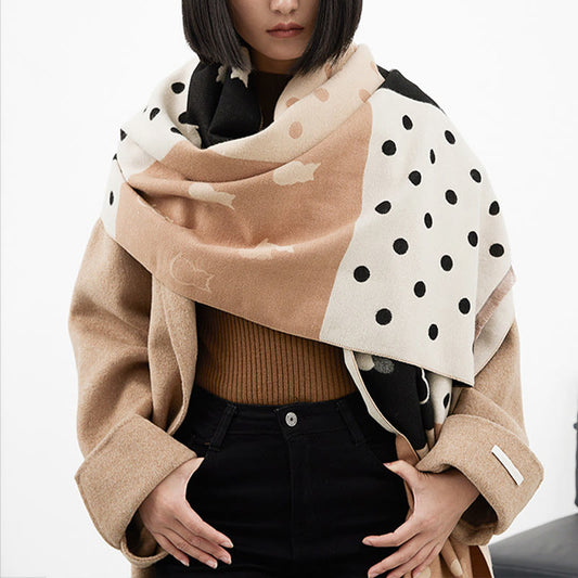 Polka Dots Soft Blanket Scarf - image 0