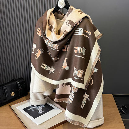 Cute Painting Blanket Scarf - image 5