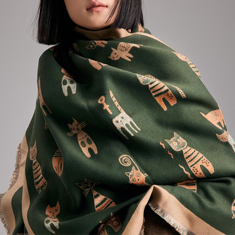 Cute Painting Blanket Scarf - image 3