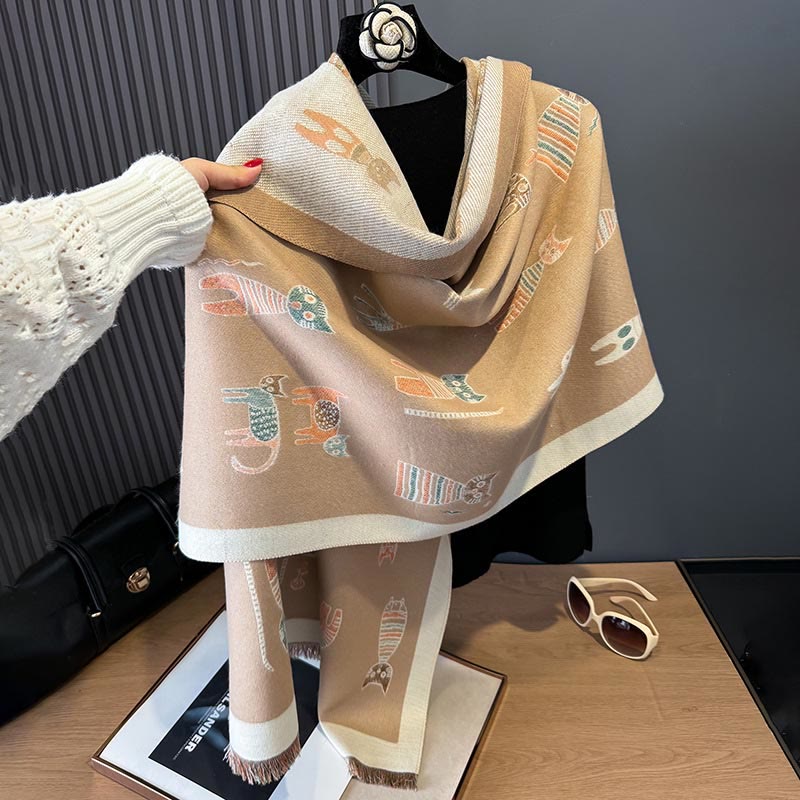 Cute Painting Blanket Scarf - image 5