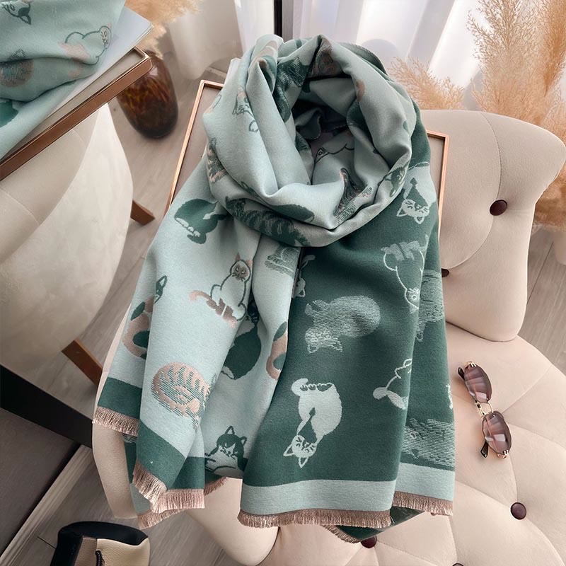 Stylish Cat Soft Blanket Scarf - image 9