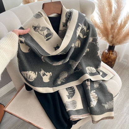 Stylish Cat Soft Blanket Scarf - image 3