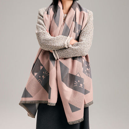 Geometric Square Blanket Scarf