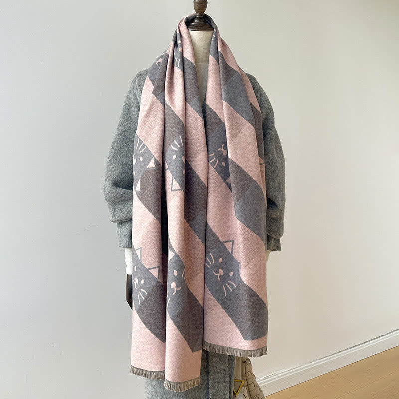 Geometric Square Blanket Scarf - image 3