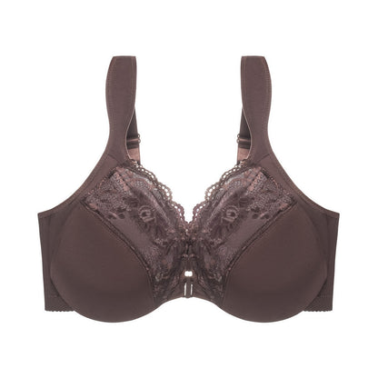 Plus Size Wide Strap Front Closure Underwire  Bra