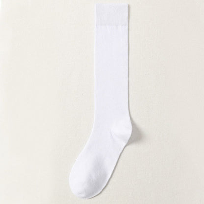 Plus Size Decent Knee High Socks(5 Pairs) - White - EU38-46(US5-12) - image 6